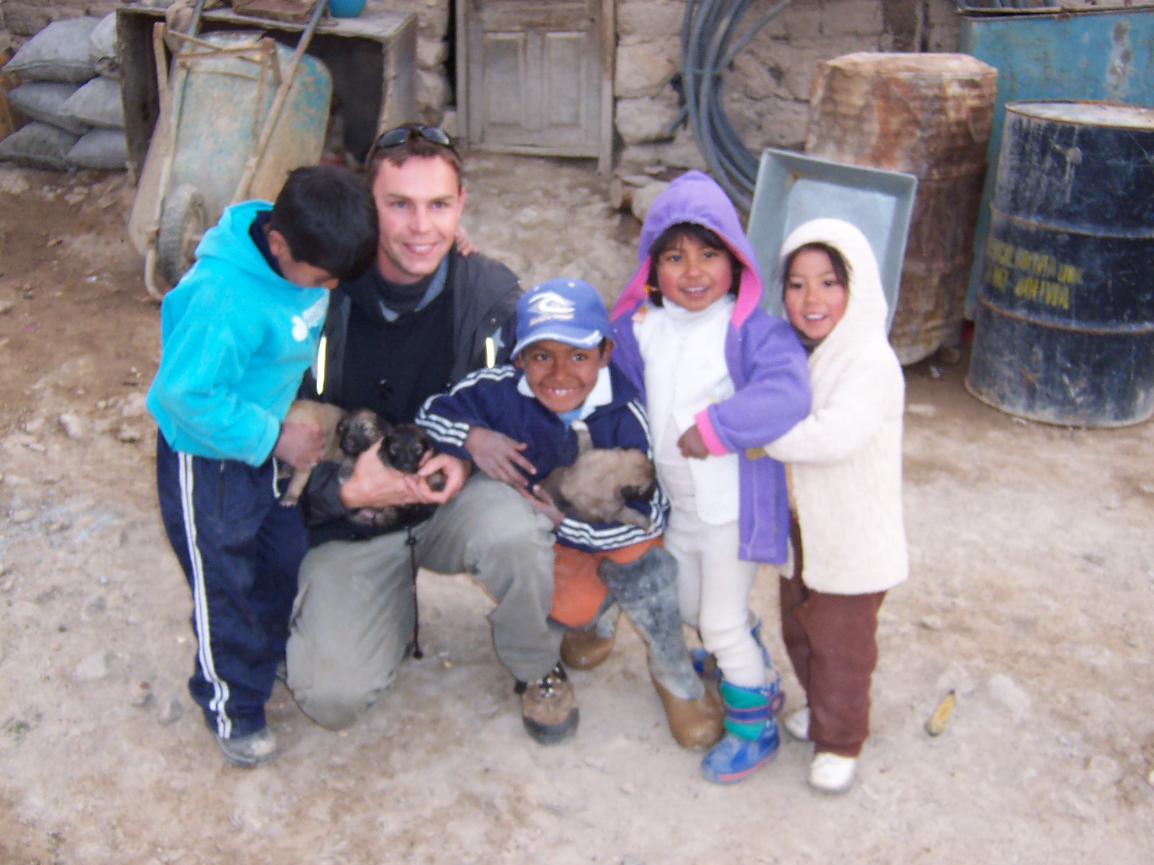 mit Kindern in Potosi